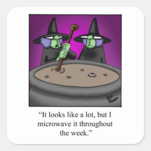 Funny Halloween Witch Humor Pegatinas