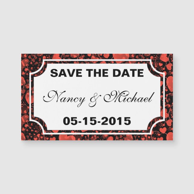 Funny Heart Pattern X - rojo negro + texto (Anverso)