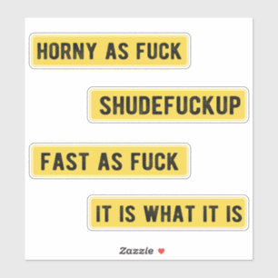 Funny Helmet Pegatina (Amarillo)