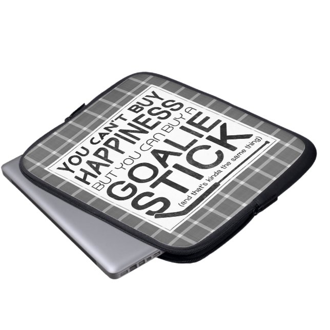 Funny Hockey sobre hielo Goalie Laptop Funda (Inferior anverso)