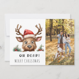 FUNNY Holiday Reindeer Christmas Photo Card