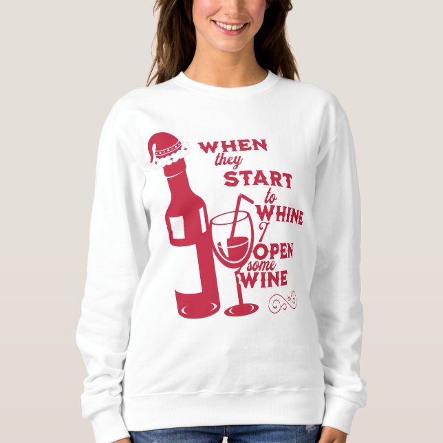 Funny Holiday Wine Lover Sweater (Anverso)