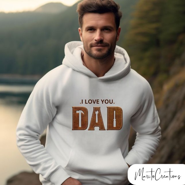 Funny hooded sweater for dad in the form of tools (Subido por el creador)