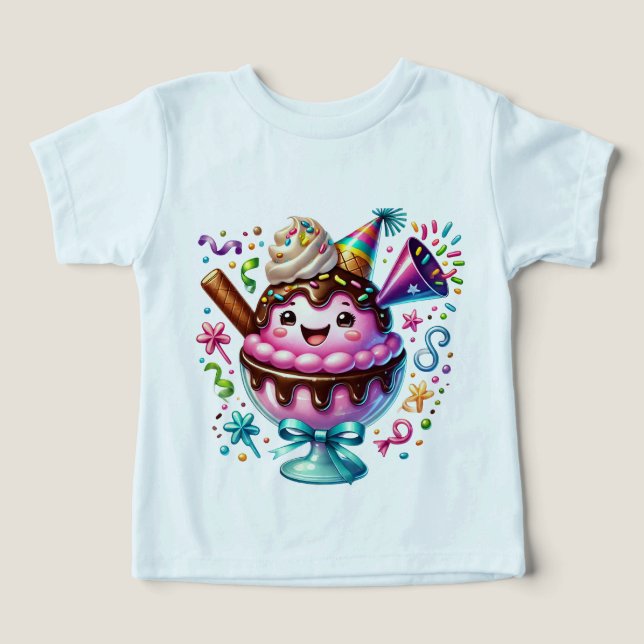 Funny Icecream Bella+Canvas Toddler Tri-mix (Diseño delantero )