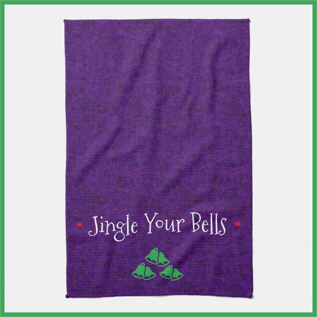 Funny Jingle Bells Kitchen Toalla (Bookmark my store! https://www.zazzle.com/store/capricepetit)