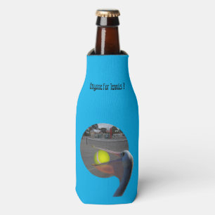 Funny jugador de tenis pelicano, enfriador de bote