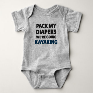 Funny Kayaking Jersey Bodysuit para el bebé