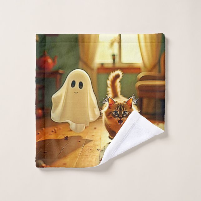 Funny Kitten Spooky Friend (Toallita)