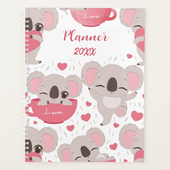 Funny Koala Bear Planificador Personalizado (Anverso)