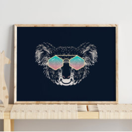 Funny Koala | Impresión de pared de gafas de sol