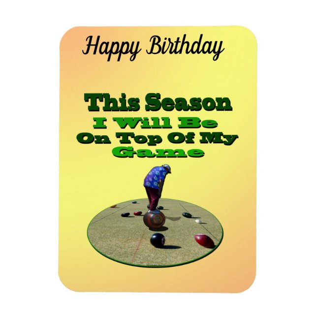 Funny Lawn Bowler, imán flexible (Vertical)