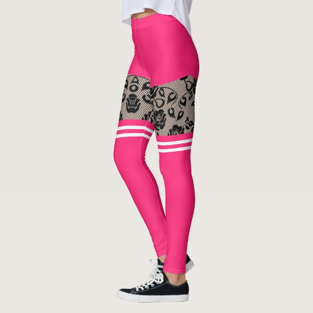 Funny Leggings Faux Lace Fishnet Socks and Shor (Izquierda)