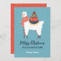 Funny Llama vacaciones de invierno Feliz Navidad
