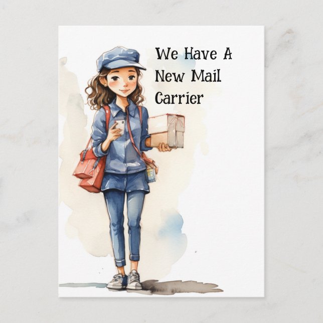 Funny Mail Carrier Moving Invitación (Anverso)