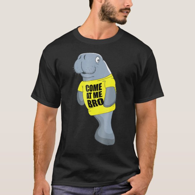 Funny Manatee Ven a mí camisa del hermano (Anverso)