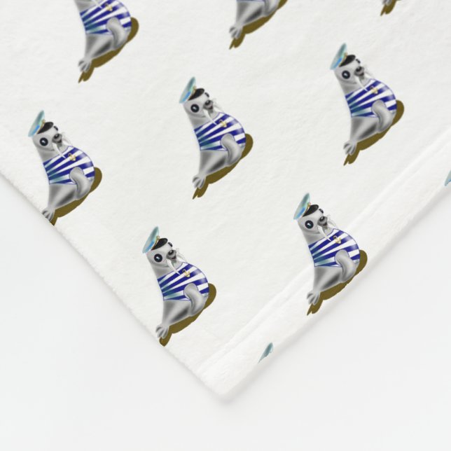 Funny manta de la flor del bebé con pequeño marine (Esquina)