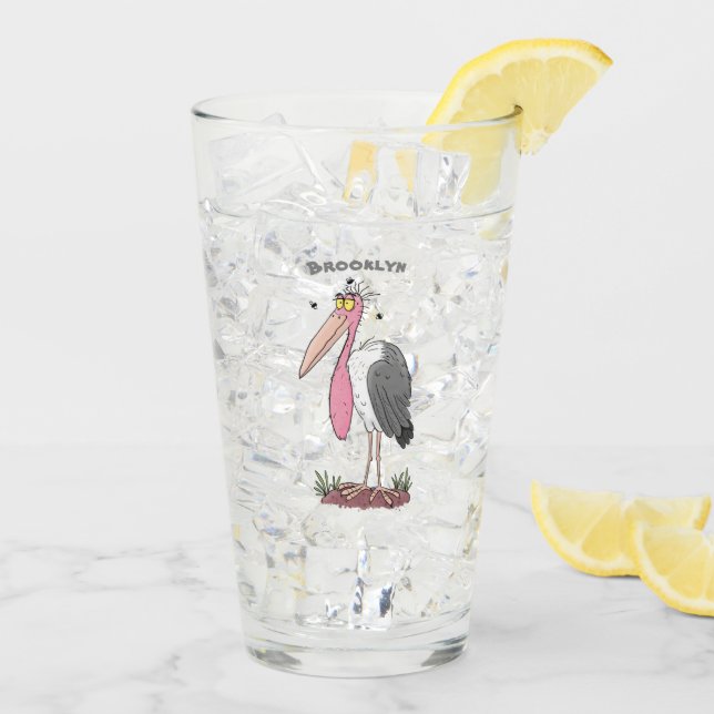 Funny marabou stork personalizado (Reverso (hielo))