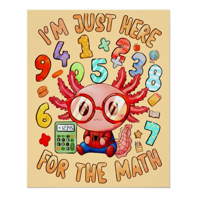 Funny Maths Poster for Kids UK Classroom Wall Art (Anverso)