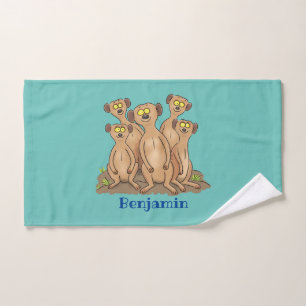 Funny meerkat ilustracion personalizado familiar