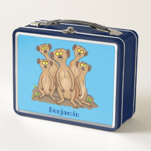 Funny meerkat ilustracion personalizado familiar