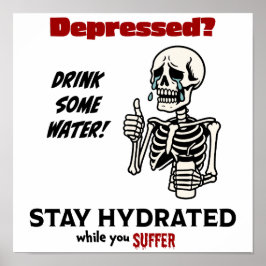 Funny Mental Health Poster - Impresión oscura