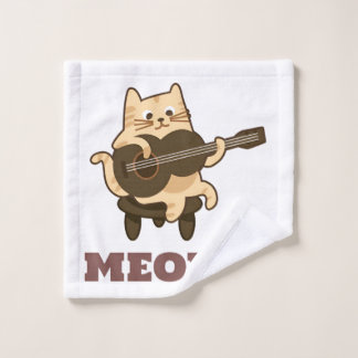 Funny Meow Kitty Music Lover Toalla