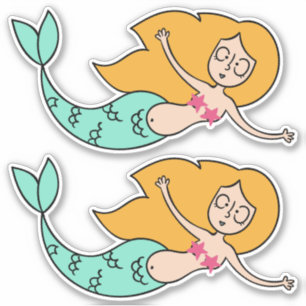 Funny Mermaid pegatinas