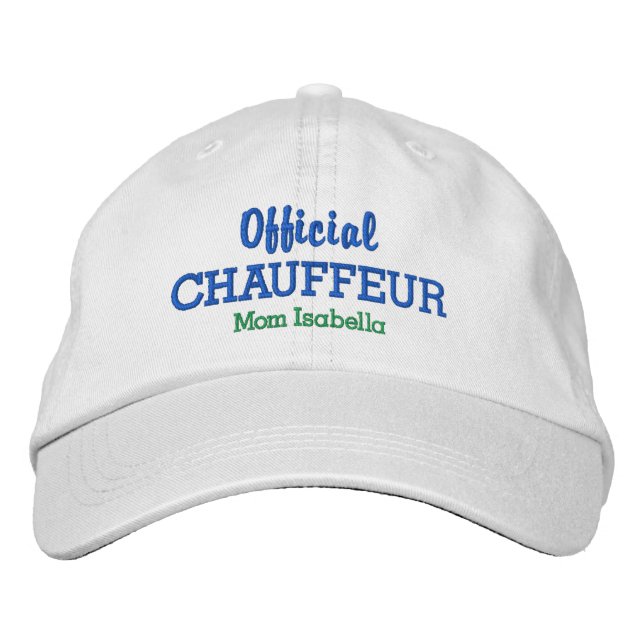Funny Mom Gorra Official Chauffeur Custom Name (Anverso)