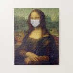 Funny Mona Lisa Face Mask Puzzle<br><div class="desc">Mona Lisa divertida con rompecabezas de máscara facial</div>