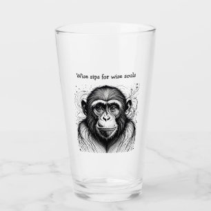 Funny Monkey Black White Ink Personalizado