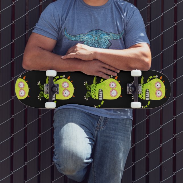 FUNNY MONSTER ALIEN Skateboards (Exterior 3)