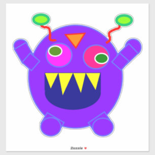 FUNNY MONSTER DIE-CORT STYLE DECAL PEGATINA PARA E