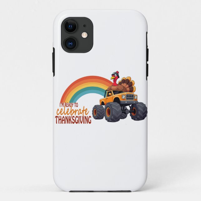 Funny Monstruo Turco Funda de Acción de Gracias (Reverso)