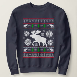 FUNNY MOOSE UGLY XMAS SWEATER CHRISTMAS
