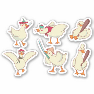 FUNNY MORTAL GOOSE PEGATINAS SET