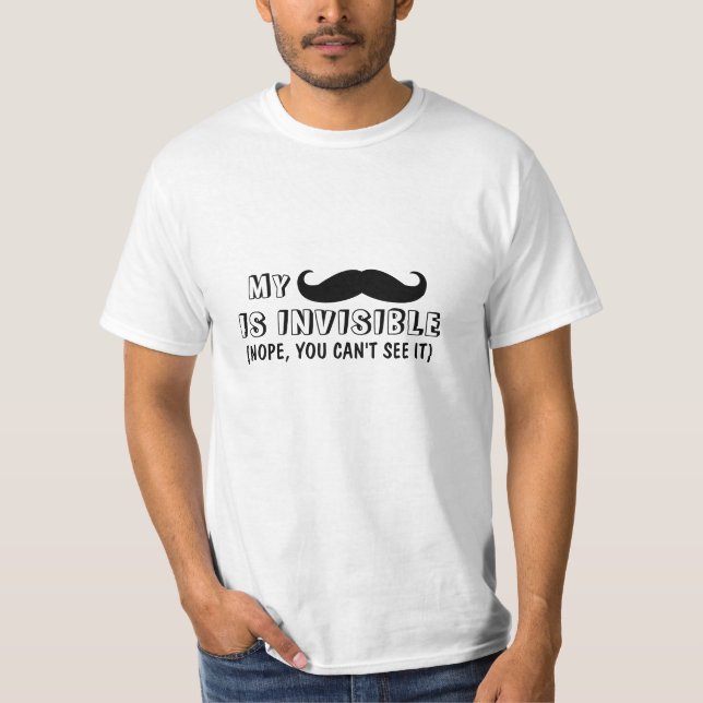 Funny Mustache Cita Camiseta (Anverso)