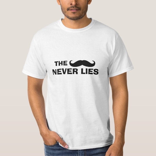 Funny Mustache Cita Camiseta (Anverso)