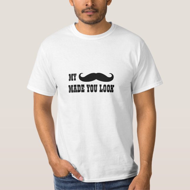 Funny Mustache Cita Camiseta (Anverso)