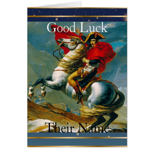 Funny Napoleon Good Luck Card (Frente)
