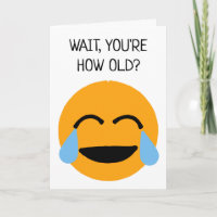 Funny Naranja Laughing Face Emoji tarjeta de cumpl