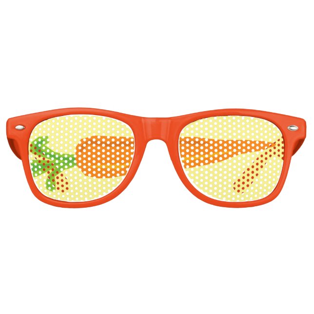 Funny naranja veggie fiesta sombras gafas de sol (Anverso)