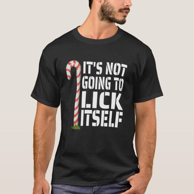 Funny navidades camisetas No va a lamer nada (Anverso)