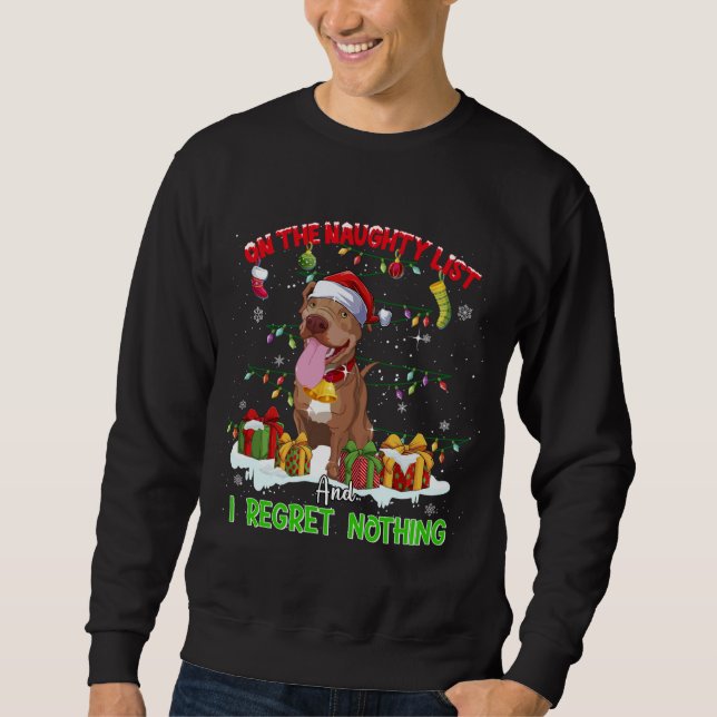 Funny Navidades de Pitbull Perro suéter Perro Noch (Anverso)