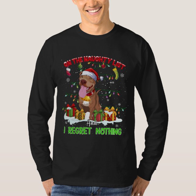 Funny Navidades de Pitbull Perro suéter Perro Noch (Anverso)