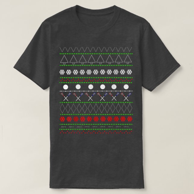 Funny navidades feos suéter diseño de lacrosía  (Diseño del anverso)