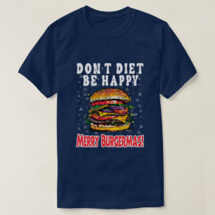 Funny Navidades Hamburger Design camiseta masculin
