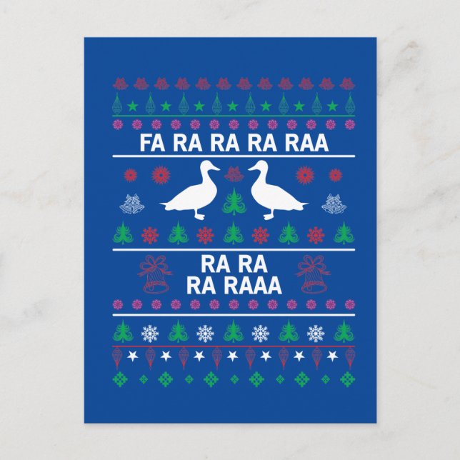 Funny Navidades pato tarjeta de vacaciones (Anverso)