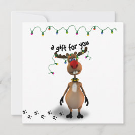 Funny Navidades Red Nosed Reindeer Gift Card