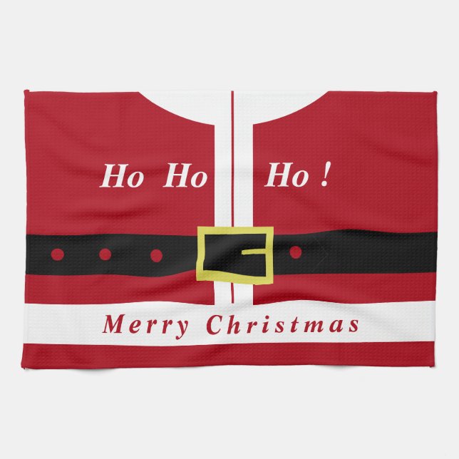 Funny Navidades Santa Kitchen Toalla (Horizontal)