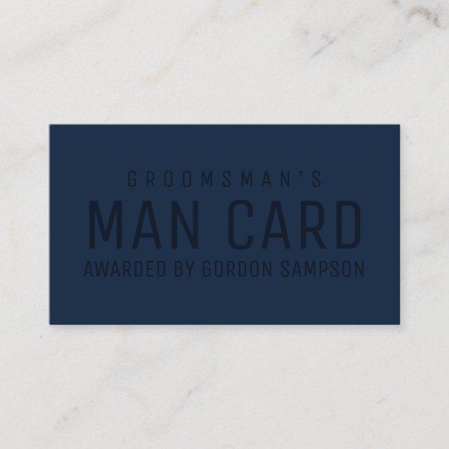 Funny Navy Boda Groomsman Propuesta Tarjeta de Hom (Anverso)